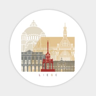 Liege skyline poster Magnet